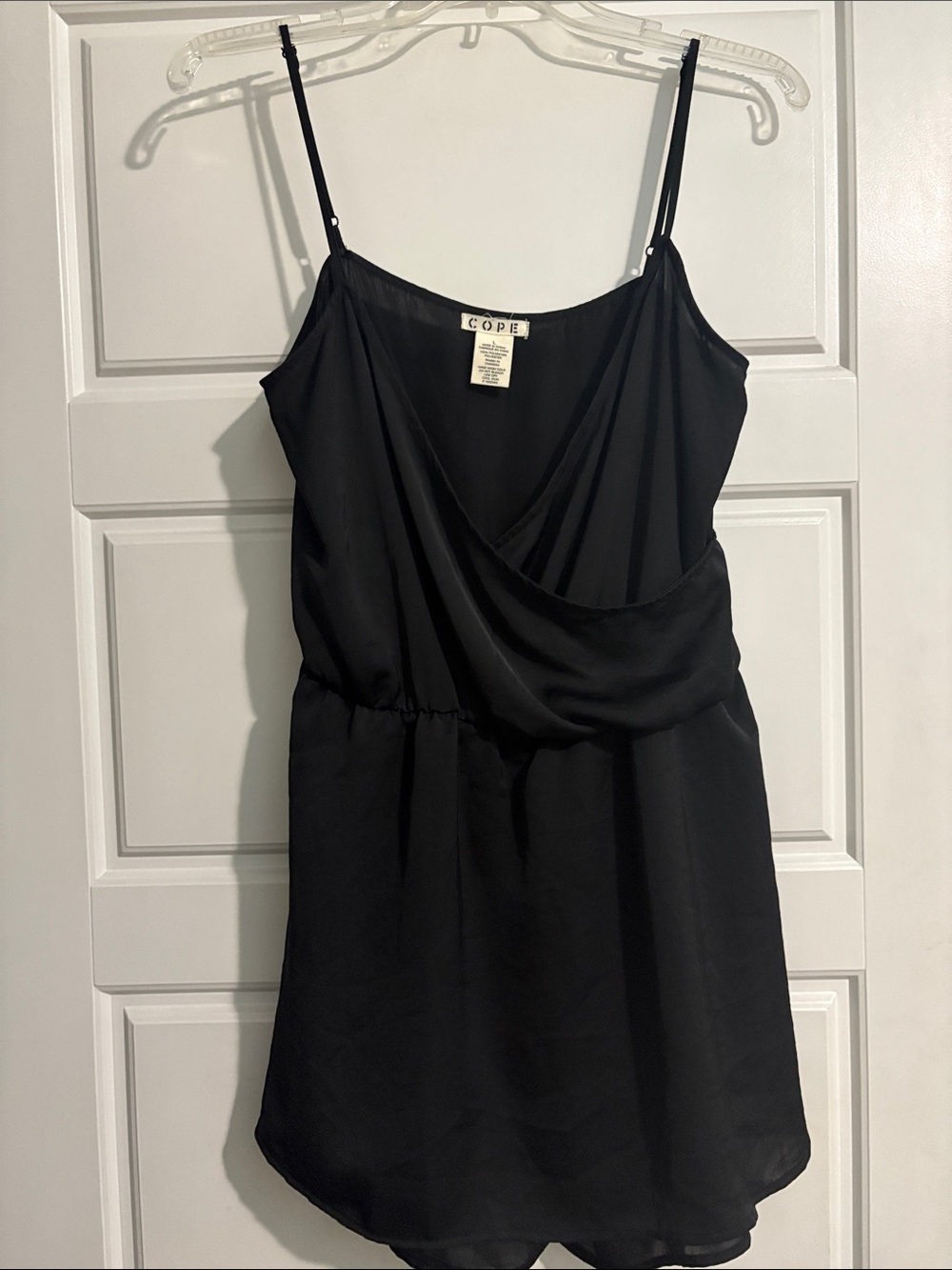 Black Draped Cami Top